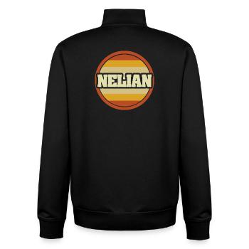 Vorname Nelian - Unisex Organic Zip Sweatshirt von Stanley/Stella - Schwarz - Hinten - AI Model Male 185 light (185cm)
