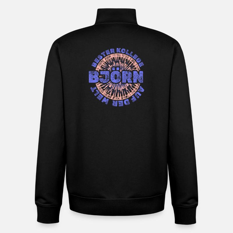 Bjoern - Unisex Organic Zip Sweatshirt by Stanley/Stella - black