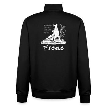 Lustiges Florence-Souvenir-Design mit Porcellino - Unisex Organic Zip Sweatshirt von Stanley/Stella - Schwarz - Hinten - AI Model Male 185 light (185cm)