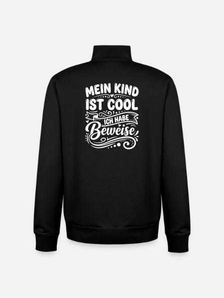 My Kid Is Cool Proofs - Unisex Organic Zip Sweatshirt by Stanley/Stella - black