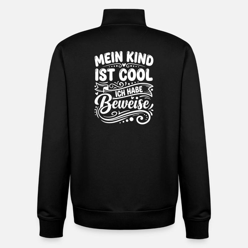 My Kid Is Cool Proofs - Unisex Organic Zip Sweatshirt by Stanley/Stella - black