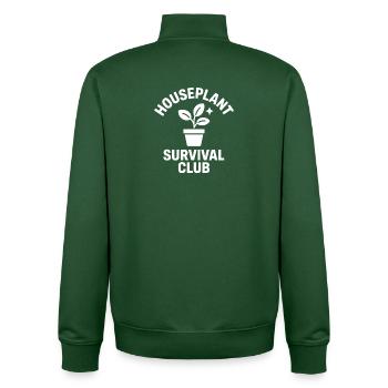 Houseplant Survival Club Plants - Unisex Organic Zip Sweatshirt by Stanley/Stella - bottle green - Back - AI Model Male 185 dark (185cm)
