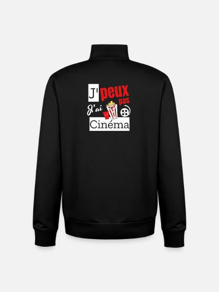 Je peux pas j’ai cinéma - Sweat zippé unisexe en coton bio Stanley/Stella - noir