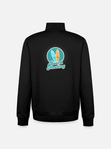 Surfing Board Meeting - Unisex Organic Zip Sweatshirt by Stanley/Stella - black
