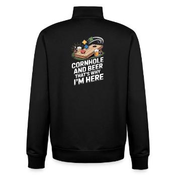 Cornhole und Bier - Unisex Organic Zip Sweatshirt von Stanley/Stella - Schwarz - Hinten - AI Model Male 185 light (185cm)