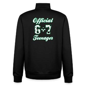 13. Geburtstag Official Teenager 6+7 Meme - Unisex Organic Zip Sweatshirt von Stanley/Stella - Schwarz - Hinten - AI Model Male 185 light (185cm)