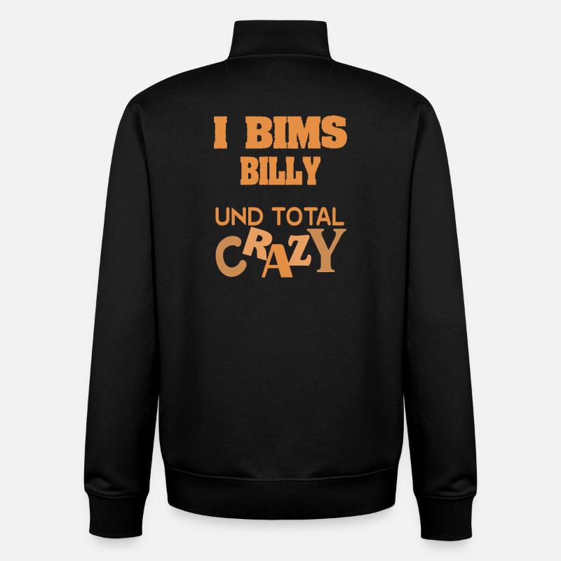 prénom Billy - Sweat zippé unisexe en coton bio Stanley/Stella - noir