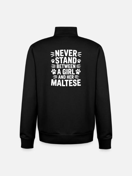 Maltese Sayings Dogs Funny Maltese Gift - Unisex Organic Zip Sweatshirt by Stanley/Stella - black