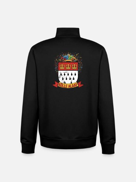 Cologne Alaaf Coat of Arms Confetti - Unisex Organic Zip Sweatshirt by Stanley/Stella - black