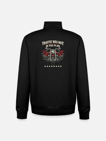 Motorrad-verkehrs-humor, Den Fahrer - Unisex Organic Zip Sweatshirt von Stanley/Stella - Schwarz