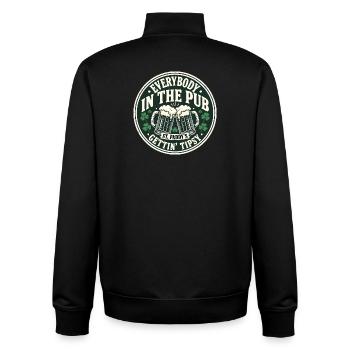 Pub Toast St Paddy's Tipsy Tee - Unisex Organic Zip Sweatshirt von Stanley/Stella - Schwarz - Hinten - AI Model Male 185 light (185cm)