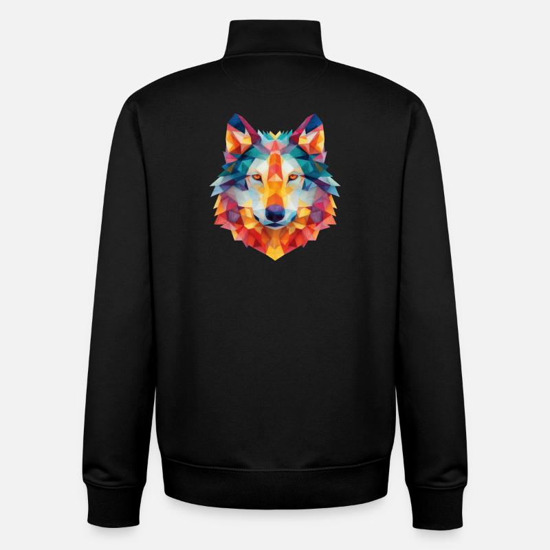 Wolf - Unisex Organic Zip Sweatshirt by Stanley/Stella - black