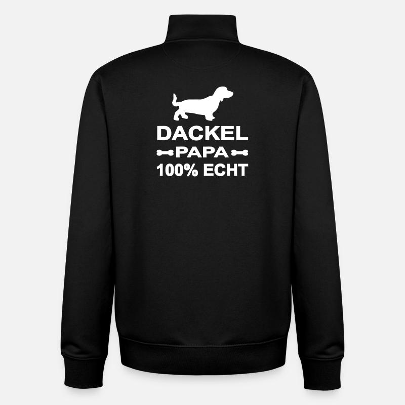 Teckel - Sweat zippé unisexe en coton bio Stanley/Stella - noir