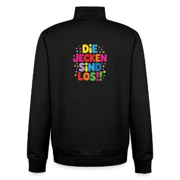 Jecken Karneval Kostüm  - Unisex Organic Zip Sweatshirt von Stanley/Stella - Schwarz - Hinten - AI Model Male 185 light (185cm)