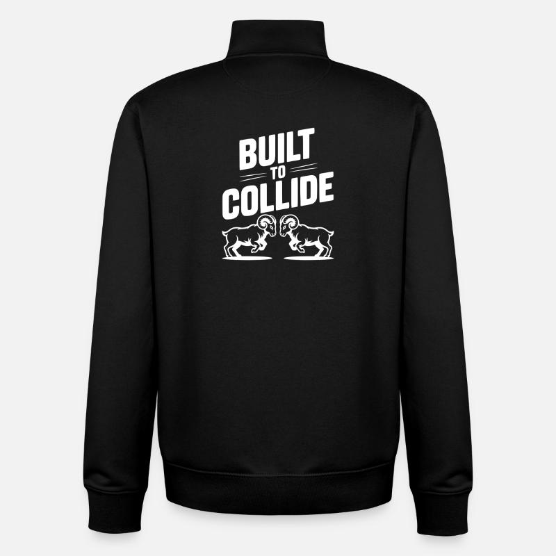 Construit pour entrer en collision - Sweat zippé unisexe en coton bio Stanley/Stella - noir