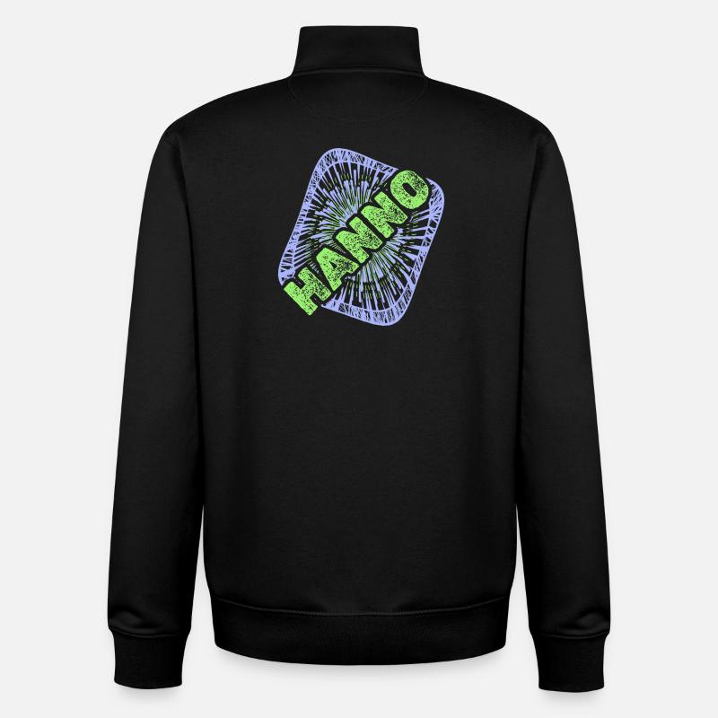 Hanno - Sweat zippé unisexe en coton bio Stanley/Stella - noir