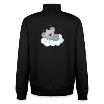 Traumhafter Koala auf Sternenwolke - Unisex Organic Zip Sweatshirt von Stanley/Stella - Schwarz - Hinten - AI Model Male 185 light (185cm)