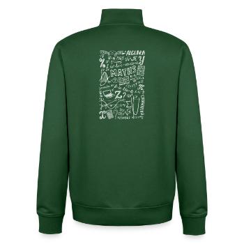 Les mathématiques en algèbre - Sweat zippé unisexe en coton bio Stanley/Stella - vert bouteille - Dos - AI Model Male 185 dark (185cm)