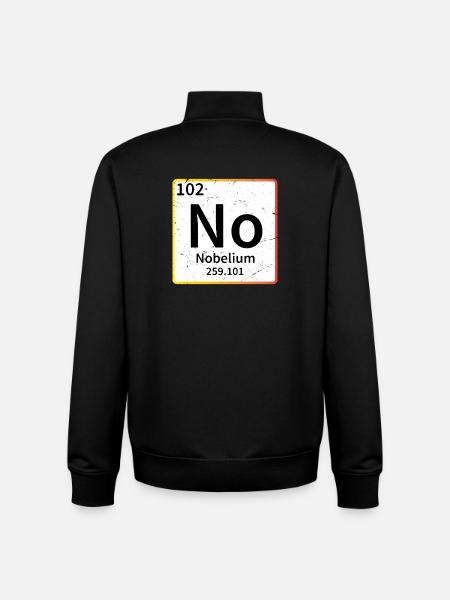 no chemistry periodic table - Unisex Organic Zip Sweatshirt by Stanley/Stella - black