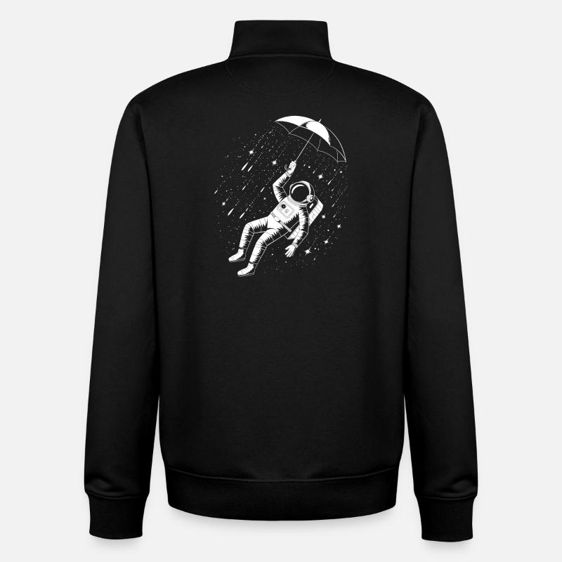 Parapluie Astronaute Pluie Spatiale - Sweat zippé unisexe en coton bio Stanley/Stella - noir