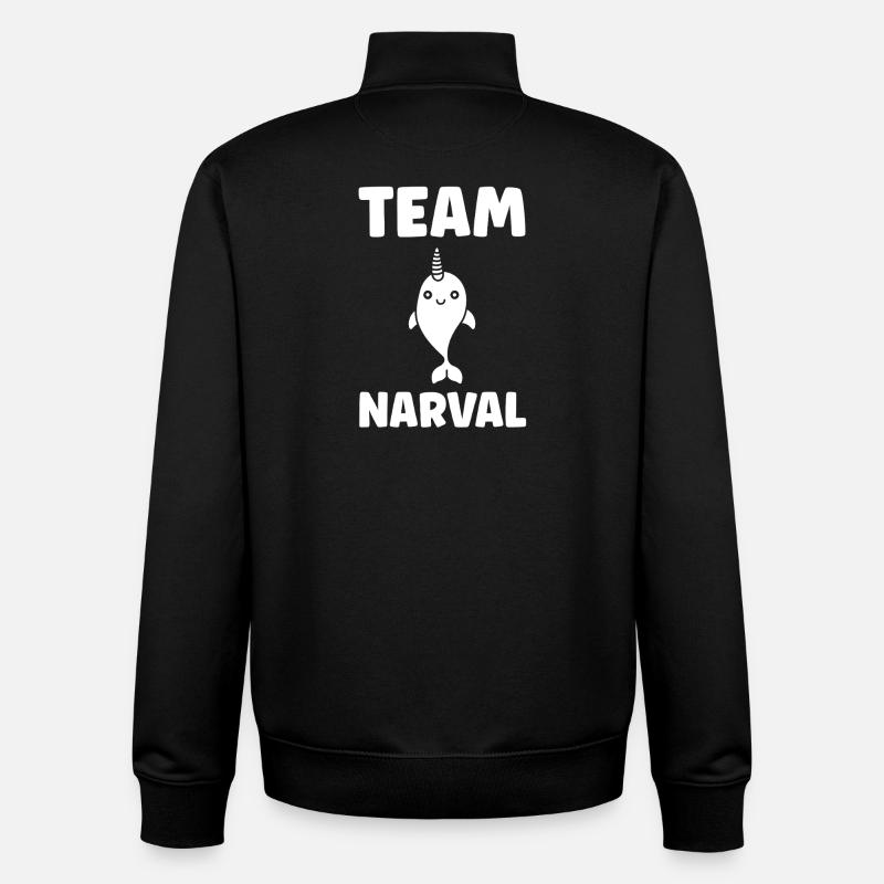 narval - Sweat zippé unisexe en coton bio Stanley/Stella - noir