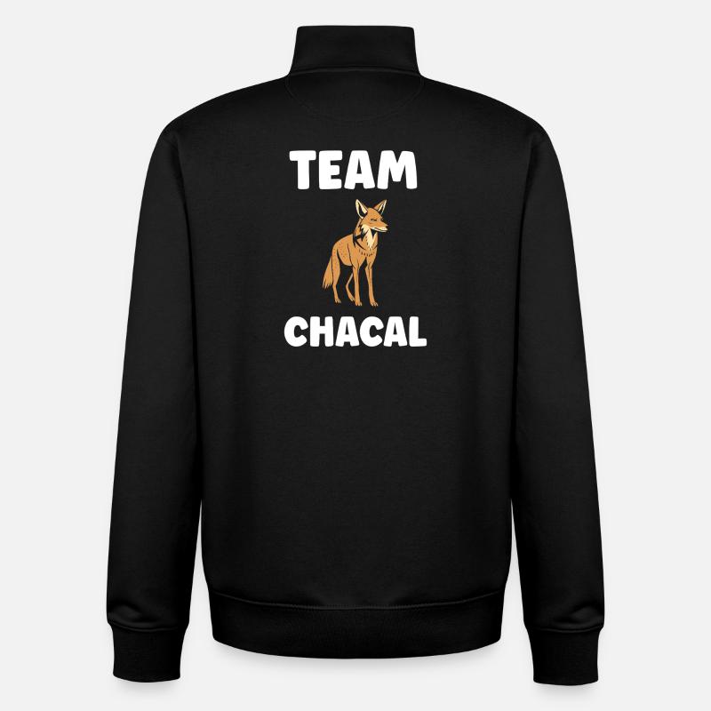 chacal - Sweat zippé unisexe en coton bio Stanley/Stella - noir