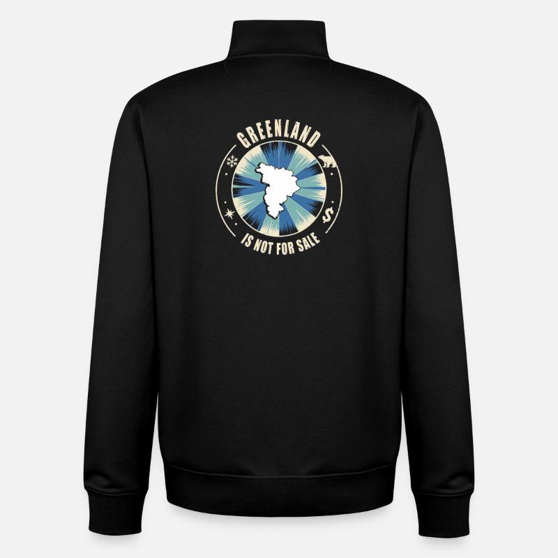 Le Groenland n’est pas à vendre - Sweat zippé unisexe en coton bio Stanley/Stella - noir