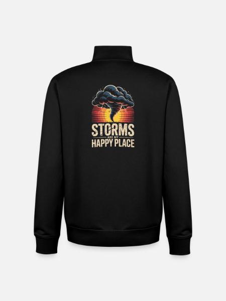 Storme er mit lykkested - Stanley/Stella unisex sweatshirt med lynlås i økologisk - sort