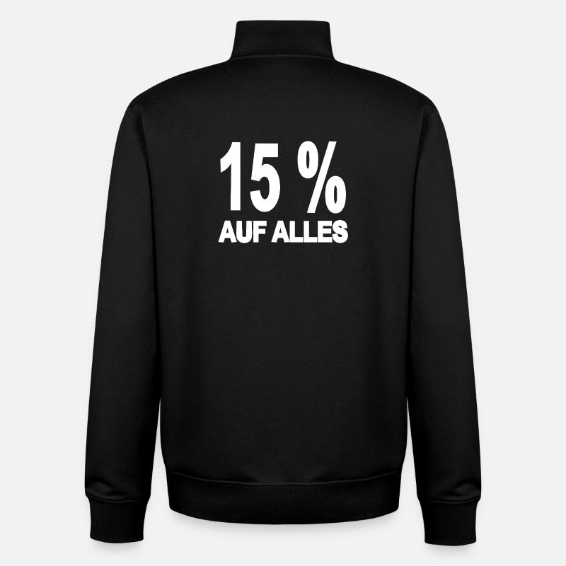 Rabatt - Unisex Organic Zip Sweatshirt von Stanley/Stella - Schwarz