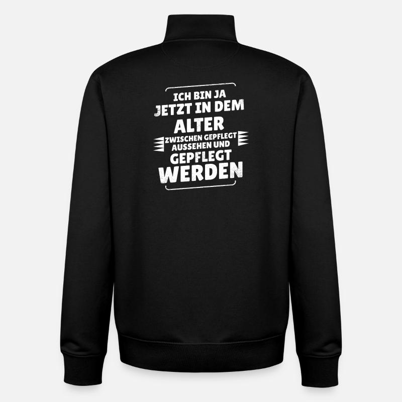 Rentner Spruch - Unisex Organic Zip Sweatshirt von Stanley/Stella - Schwarz