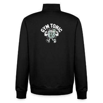 Gym Tonic - Motivational Gym Quote - Unisex Organic Zip Sweatshirt by Stanley/Stella - black - Back - AI Model Male 185 light (185cm)