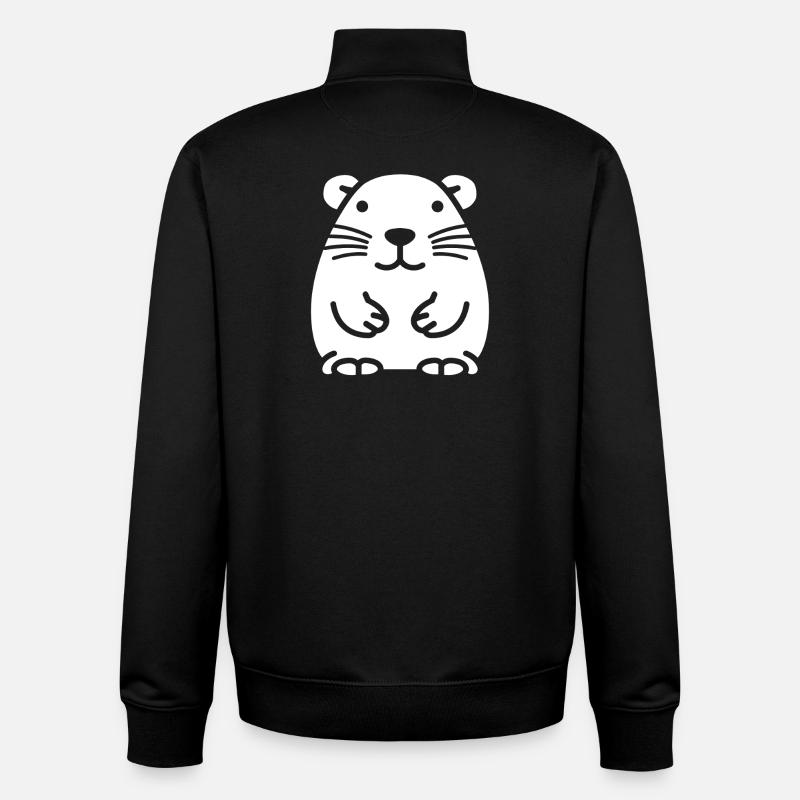 wombat - Sweat zippé unisexe en coton bio Stanley/Stella - noir