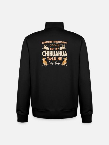 Chihuahua Chihuahueño Sometimes I - Unisex Organic Zip Sweatshirt by Stanley/Stella - black