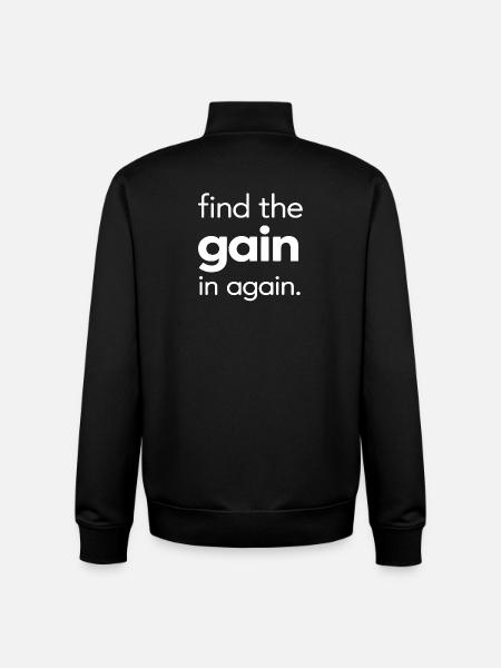 Find the Gain in Again - Unisex Organic Zip Sweatshirt by Stanley/Stella - black