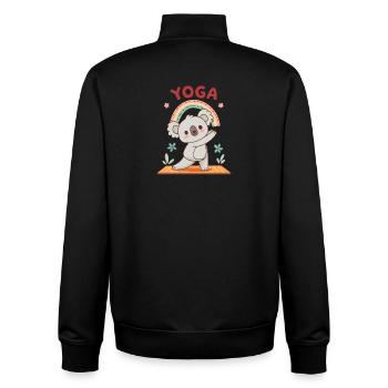 Koala Yoga Regenbogen - Unisex Organic Zip Sweatshirt von Stanley/Stella - Schwarz - Hinten - AI Model Male 185 light (185cm)