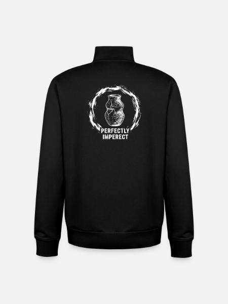 Perfectly Imperfect Vase - Unisex Organic Zip Sweatshirt by Stanley/Stella - black