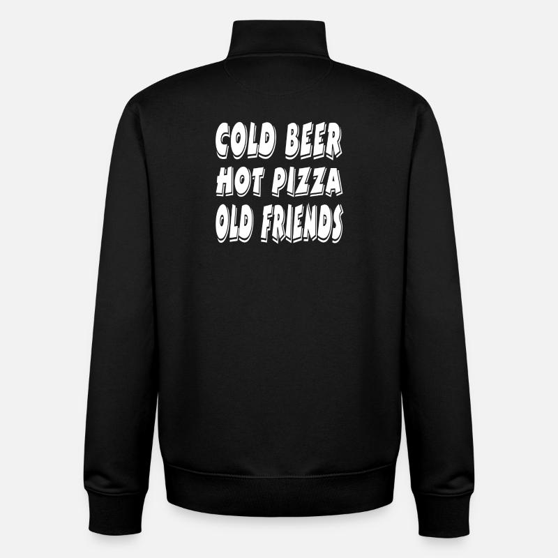 Bière - Sweat zippé unisexe en coton bio Stanley/Stella - noir