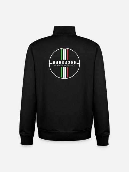 Lake Garda Coordinates - Unisex Organic Zip Sweatshirt by Stanley/Stella - black