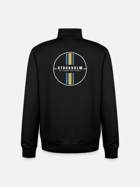Stockholm Coordinates - Unisex Organic Zip Sweatshirt by Stanley/Stella - black