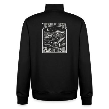Ästhetischer Wal für Meeresleben – Ozeankunst - Unisex Organic Zip Sweatshirt von Stanley/Stella - Schwarz - Hinten - AI Model Male 185 light (185cm)