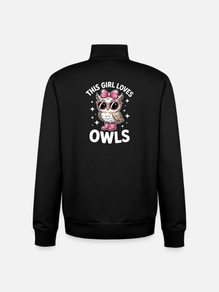 Owl Sayings Owls Funny Owls Gift - Unisex Organic Zip Sweatshirt by Stanley/Stella - black