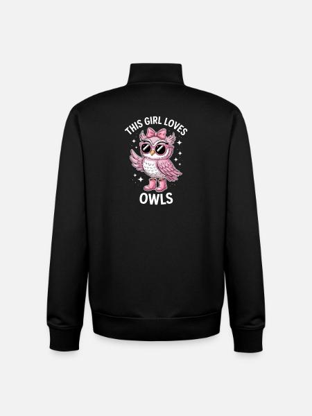 Eule Sprüche Eulen Lustiges Eulen Geschenk - Unisex Organic Zip Sweatshirt von Stanley/Stella - Schwarz