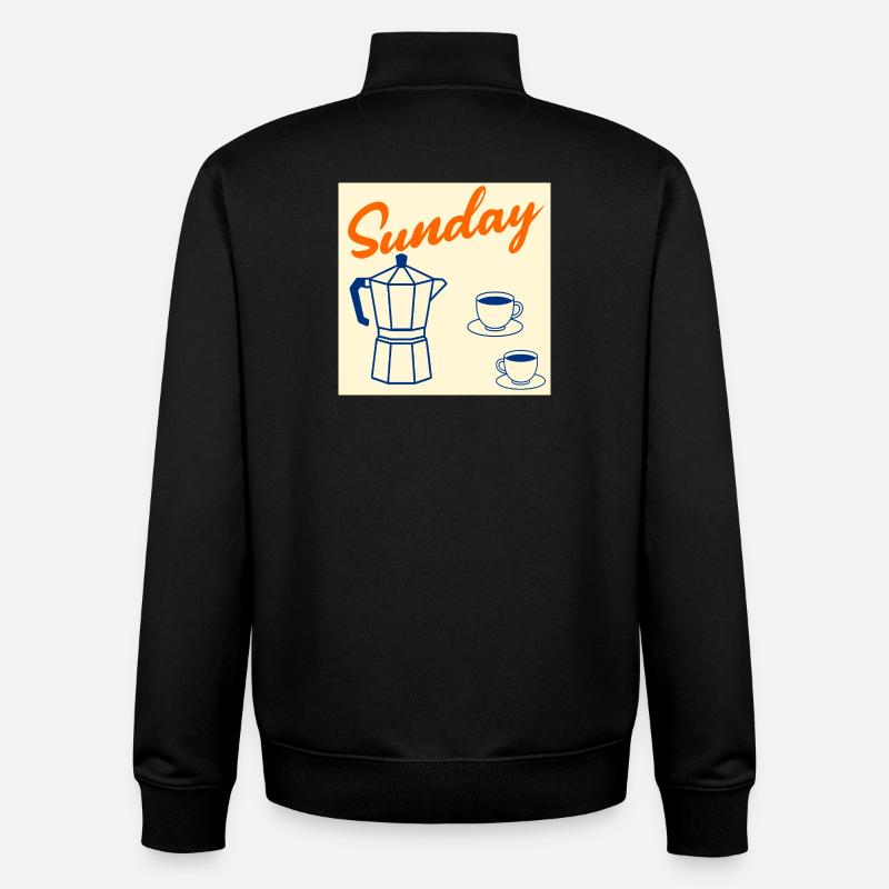 Couple du café du dimanche - Sweat zippé unisexe en coton bio Stanley/Stella - noir