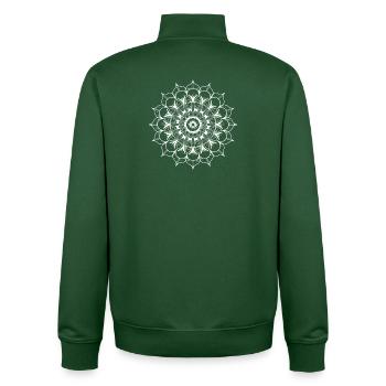 mandala - Sweat zippé unisexe en coton bio Stanley/Stella - vert bouteille - Dos - AI Model Male 185 dark (185cm)