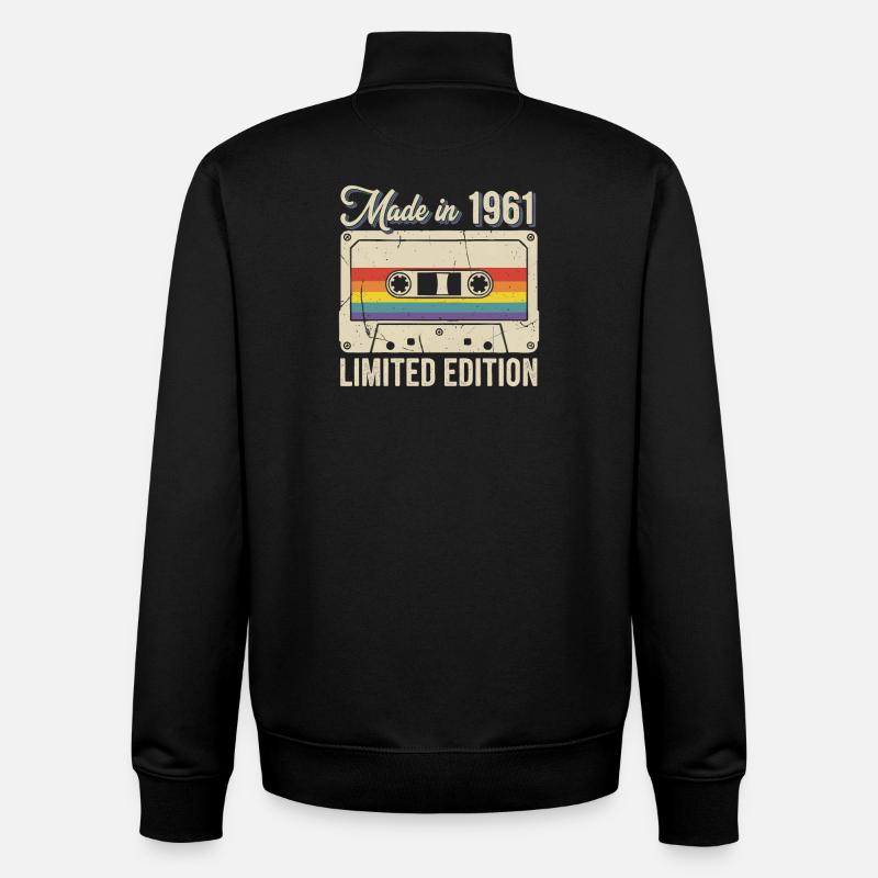 Fabriqué en 1961 - Édition limitée - Sweat zippé unisexe en coton bio Stanley/Stella - noir