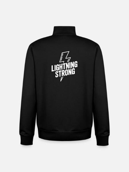 Lightning Strong - Sweat zippé unisexe en coton bio Stanley/Stella - noir