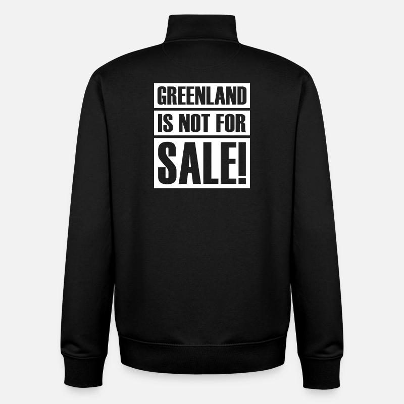Le Groenland nous appartient. Protestation. - Sweat zippé unisexe en coton bio Stanley/Stella - noir