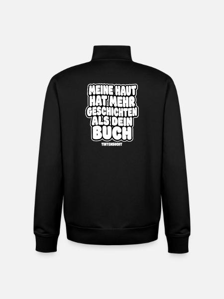 Ma peau a plus d’histoires - Sweat zippé unisexe en coton bio Stanley/Stella - noir