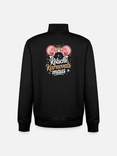 Kölsche Karnevalsmaus Karneval Köln Kölner Maus - Unisex Organic Zip Sweatshirt von Stanley/Stella - Schwarz