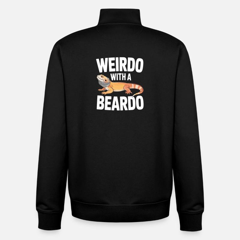 Beardo Weirdo Dragon Tee - Sweat zippé unisexe en coton bio Stanley/Stella - noir